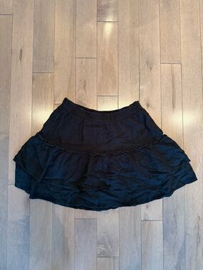 Abercrombie & Fitch Black Tiered Ruffle Mini Skirt
